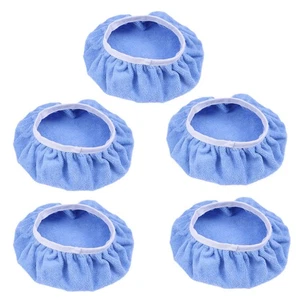 5 PCS Car Polishing Waxing Microfiber Bonnets Pads - 9-10 inch (Blue) - Picture 1 of 12