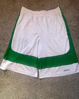 Reebok Men’s Greens And White Long Shorts Size Small Designer Casual Summer - Image 1 of 4