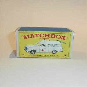 Matchbox Lesney  3c Mercedes Benz Ambulance E Style Repro Box - Picture 1 of 4
