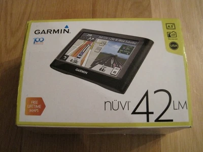 Garmin Nüvi 42LM (Lifetime Maps) Automotive Mountable GPS Navigation Unit Black - Image 1 of 4