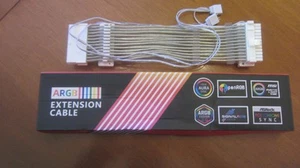 Neu ARGB 24- Pin 90- Grad-Stromanschluss Adapter für ATX Mainboards - Bild 1 von 3