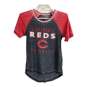 Camisa de béisbol roja Cincinnati para niñas talla XS o mediana manga corta gris rojo Top - Imagen 1 de 11
