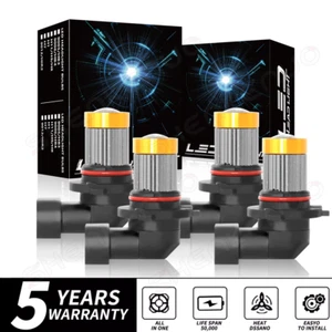 4x SHENKENUO 9005 9006 Combo LED Headlight High Low Beam Bulbs 3000K Cool Yellow - Picture 1 of 8