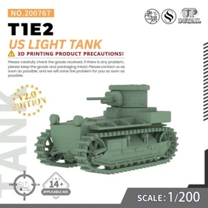 SSMODEL SS200767 1/200 Military Model Kit US T1E2 Light Tank - Picture 1 of 8