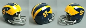MICHIGAN WOLVERINES 1957-1968 RK Suspension Football Helmet w/ *MC200 WHITE* - Picture 1 of 4
