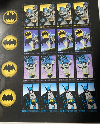 2014 DC Comics Batman USPS Forever Stamps One Sheet of Twenty - Image 1 of 4