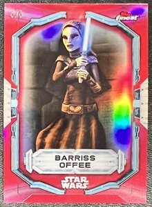 2022 Topps Star Wars Finest Barriss Offee Red Refractor 5/5