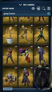 MARVEL Colección Guardianes de la Galaxia Dorado Súper Raro Set GOTG Fusion Challenge - Imagen 1 de 2