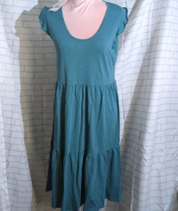 Indi & Cold Pigment Dyed Dress In Green Size Large UK 14 - Picture 1 of 5