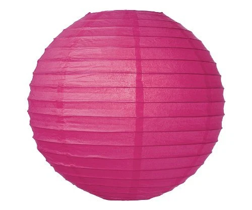 Linterna de papel de lujo WeGlow International 6" - fucsia (3 piezas) Foto 1 de 1