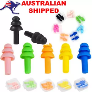 Soft Silicone Ear Plug Noise Reduction Flexible Reusable Study Sleep EarPlugs - Picture 1 of 17