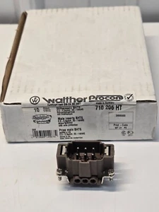 WALTHER ELECTRIC 710206HT PROCON, BHT6+G MALE INSERT Qty 1 pc BRAND NEW u14 - Picture 1 of 3