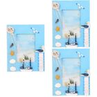 3 Pieces Wedding Photo Stand Beach Themed Picture Frames Ocean Style Fine