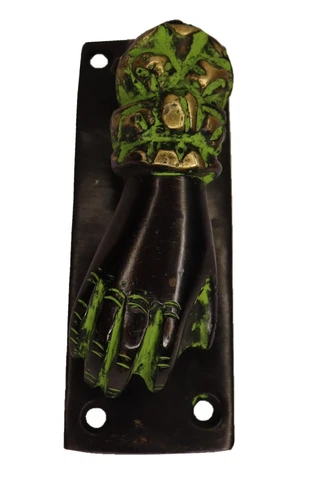 Lady Hand Shape Door Knocker Vintage Antique Style Handcrafted Brass Door Bell Cover