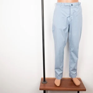 INCOTEX ROYAL BATAVIA Men's Slim HIGH COMFORT Cotton Blue Chino Pants Size 54 - Picture 1 of 14