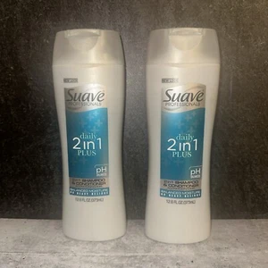 2 Lot Suave Professionals Daily 2 in 1 Plus Shampoo Conditioner Moisture 12.6 oz - Picture 1 of 1