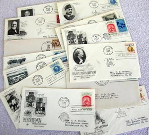 Lote de 13 sellos de portada de primer día variedad de temas 1958-1960 lote #D - Imagen 1 de 9