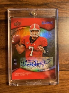2009 Oberdeck Symbole MATTHEW STAFFORD Rookie Karte RC AUTO/75 Gold. Heiß! - Bild 1 von 4