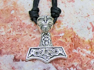 Thors Hammer Anhänger Metall silberfarben Wikinger Kelten Thor - Bild 1 von 1