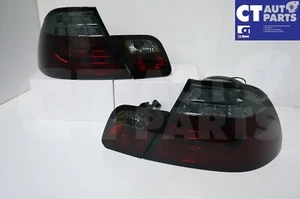 Smoke Red 3D LED Tail Lights for 99-02 BMW E46 3 Series 2D coupe taillights 320i - Picture 1 of 7