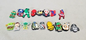 Lot Of 17 Croc Charms Star Wars Marvel Tmnt (X10) - Picture 1 of 7