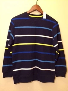 OLD NAVY - BLUE YELLOW MULTI-COLOR STRIPE SWEATER - L 10/12 - Picture 1 of 2