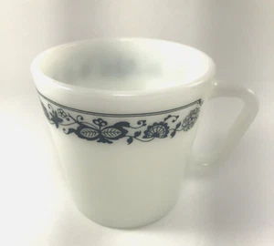 De colección: Corning Pyrex Old Town taza de vidrio de leche azul café té # 1410 - Imagen 1 de 5