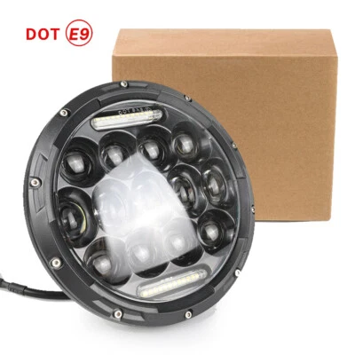 Farol de LED para motocicleta 7" polegadas DRL 6000K branco 75w para Yamaha Vmax 1200 1700 - Imagem 1 de 4