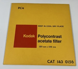 Kodak Polycontrast Acetatfilter PC4 Cat 143 0156 150mmx150mm - Bild 1 von 2