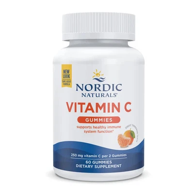 Gomitas de vitamina C Nordic Naturals - Apoyo inmunológico y protección antioxidante 60 quilates Foto 1 de 4