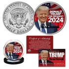 DONALD TRUMP PRESIDENT 2024 Genuine Legal Tender JFK Kennedy Half Dollar Coin
