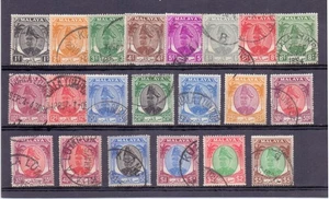 MALAYA - SELANGOR 1949-55 DEF. SET ( 21 ) SG90-110 FINE USED CAT £40 - Picture 1 of 1