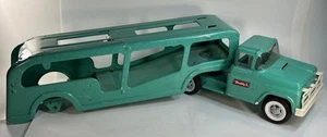 Vintage 60er Jahre Buddy L Car Hauler hellgrün Pressstahl Transport LKW 27" - Bild 1 von 16