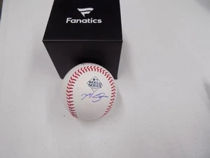 Max Scherzer Fanatics Certified Autographed Baseball 2023 world series logo - Picture 1 of 2