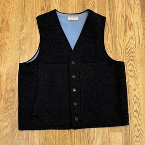 Vintage Filson Virgin Wool Mackinaw Hunting Fits Size XL Lined Black Vtg - Picture 1 of 7