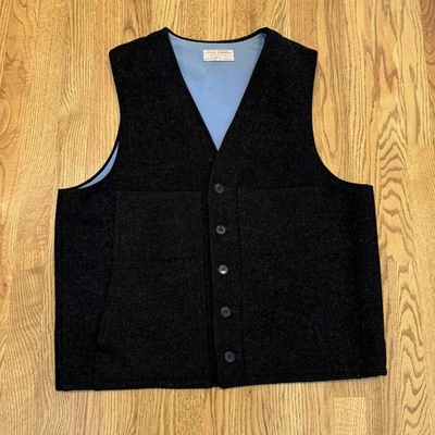 Vintage Filson Virgin Wool Mackinaw Hunting Fits Size XL Lined Black Vtg - Image 1 of 4