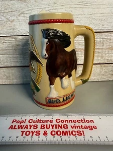 Vintage 1983 Anheuser Busch Bud Light Baron Clydesdale Horses Stein Inv-2080 - Picture 1 of 6