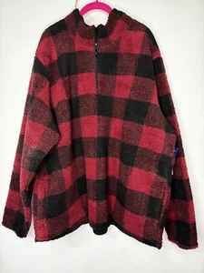 Wrangler Men's Long Sleeve Heavyweight Sherpa Shirt | Red Buffalo Plaid 2X-Large - Picture 1 of 5