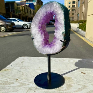 5.29LB Hand cut specimens of natural amethyst cave crystalline quartz crystals - Picture 1 of 15