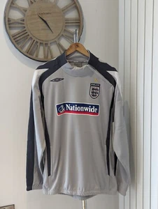 Suéter de entrenamiento gris de la selección nacional de Inglaterra 2005 para hombre talla XL Umbro - Imagen 1 de 12