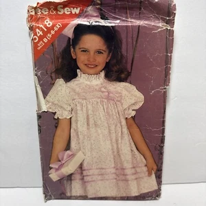 Butterick 5418 Girls Party Dress Pattern 5-6x *Uncut* - Picture 1 of 3