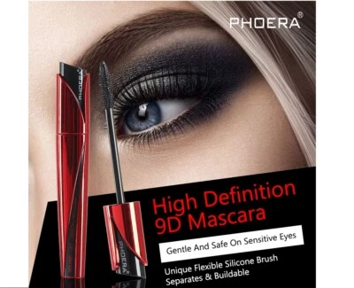 PHOERA 9D 4D Fibre Mascara Eyelash Waterproof Extension Volume Long Lasting 3D - Image 1 of 4