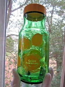 Golden Anniversary LEMON Flasche Glas ReaLemon Anchor Hocking grün orig KAPPE - Bild 1 von 8
