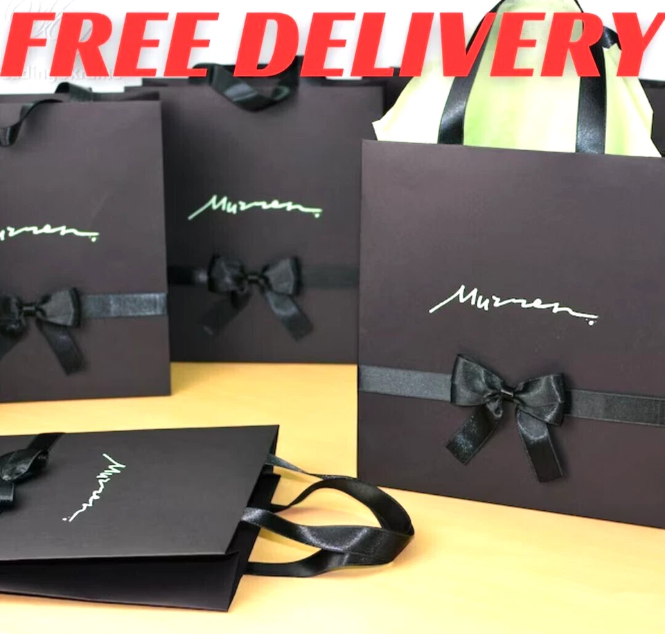 Bolsas negras personalizadas para regalos de boda con escritura personalizada - perfectas para dulces Foto 1 de 4