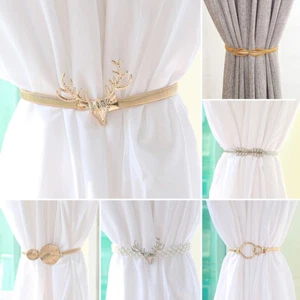 Curtain Buckle Tie Backs Pearl Crystal Metal Tie Backs Clips Holdback Home Decor - Picture 1 of 28