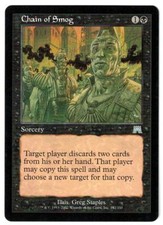 Chain of Smog 2002 Onslaught ONS Black Uncommon Sorcery MTG NM Actual Pics AZ4
