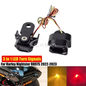 3 in 1 LED Brake Turn Signal Light Tailight For Harley Nightster RH975 2022 2023 - Picture 1 of 12