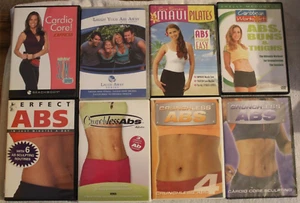 8 core abs workout DVD lot Crunchless laugh away Maui Pilates Debbie Siebers - Imagen 1 de 9