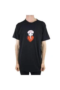 OBEY Broken Heart T-Shirt - Black - Picture 1 of 6