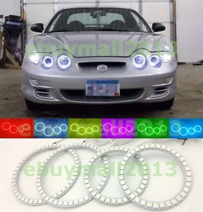 BT App Control RGB Halo Ring Demon Devil Angel Eye For Hyundai Tiburon Flash DRL - Picture 1 of 10